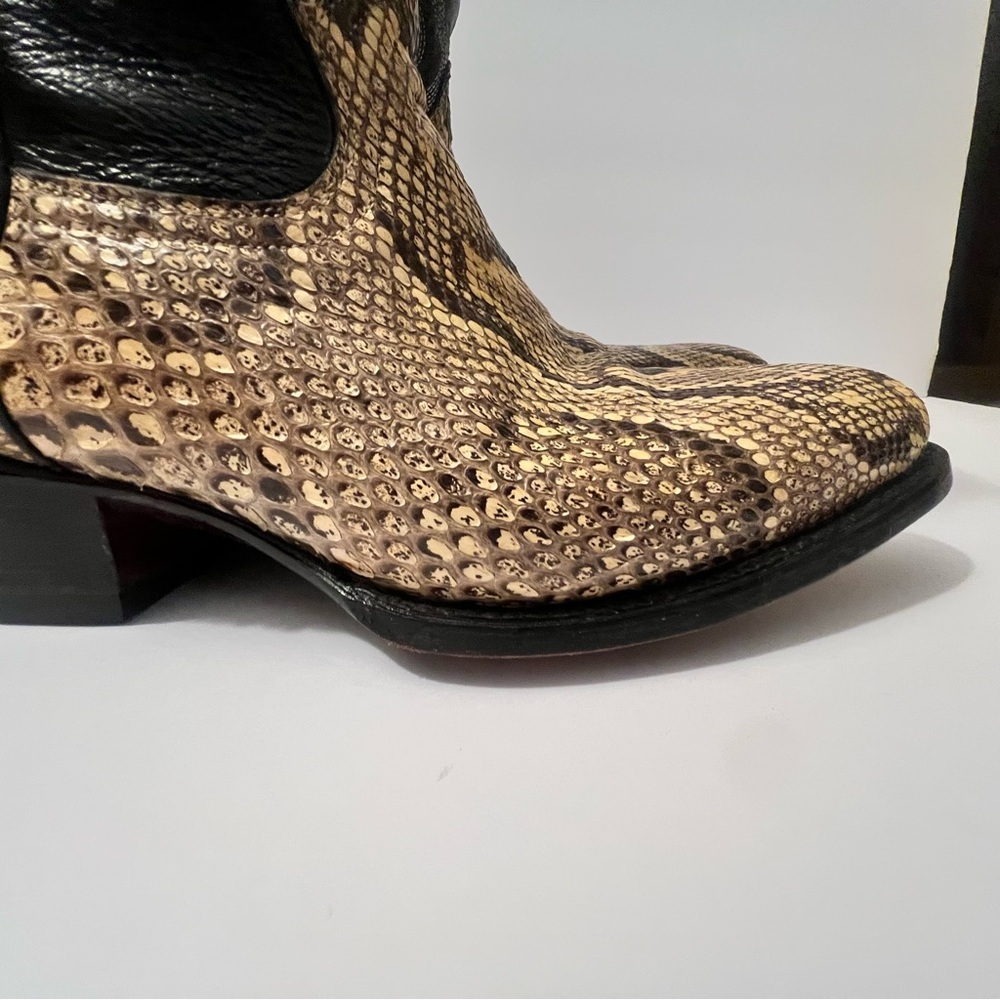 Vintage Black Jack Genuine Snakeskin Cowboy Boots Handmade USA Women’s 29 1/2 - Picture 5 of 16